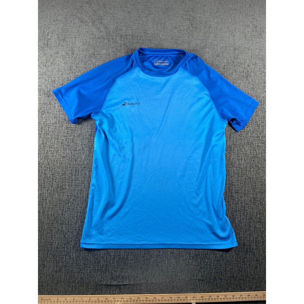 Babolat Womens Blue Colorblock Raglan Athletic Tennis Training T-Shirt Large